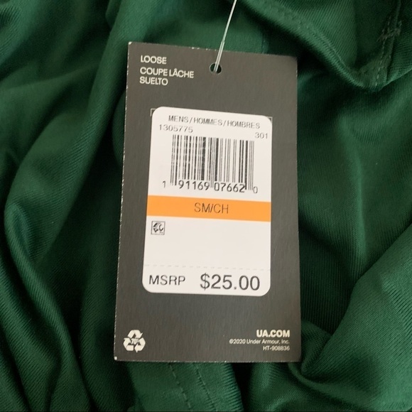 Under Armour New with Tags Loose Mens Army Military Green T Shirt Size Small - Picture 7 of 11